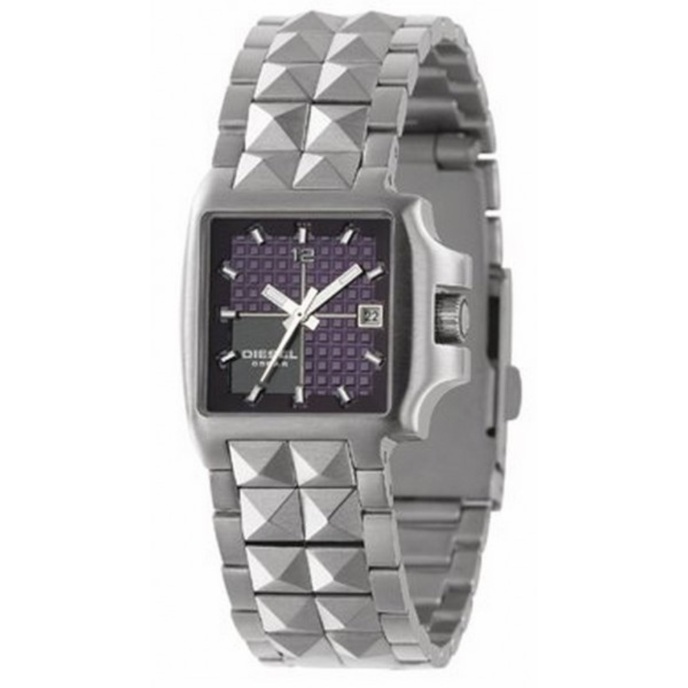 Diesel Silver Watch with Purple Dial